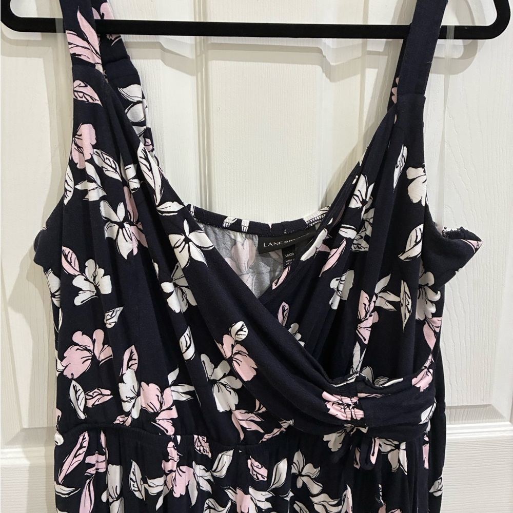 Lane Bryant Floral Sleeveless Jumpsuit